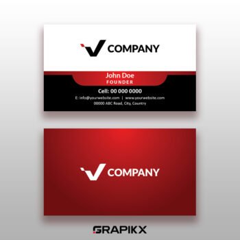 Red Creative business card template