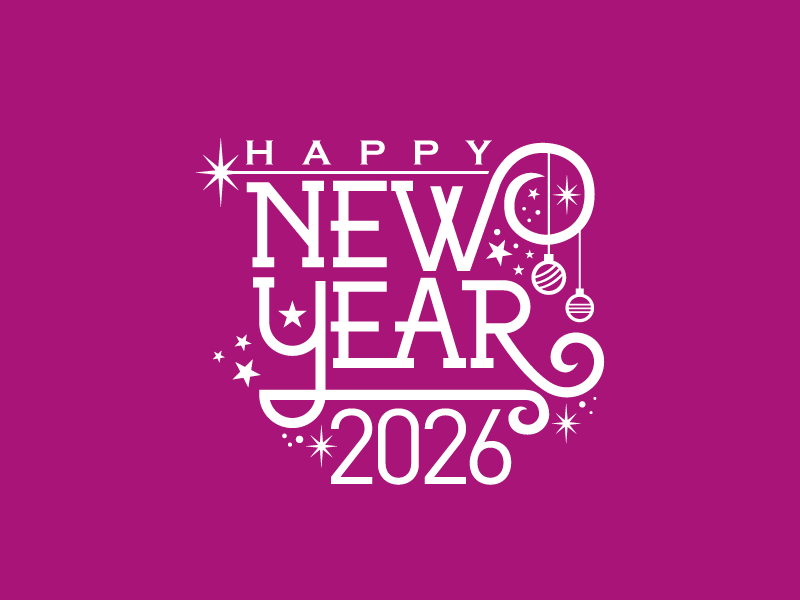 New Year Decorative Text 2026