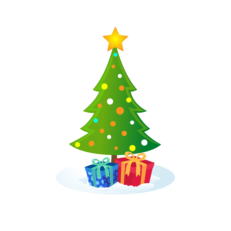 Christmas Tree with Gift Boxes