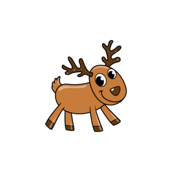 Santa's Reindeer Cartoon Icon
