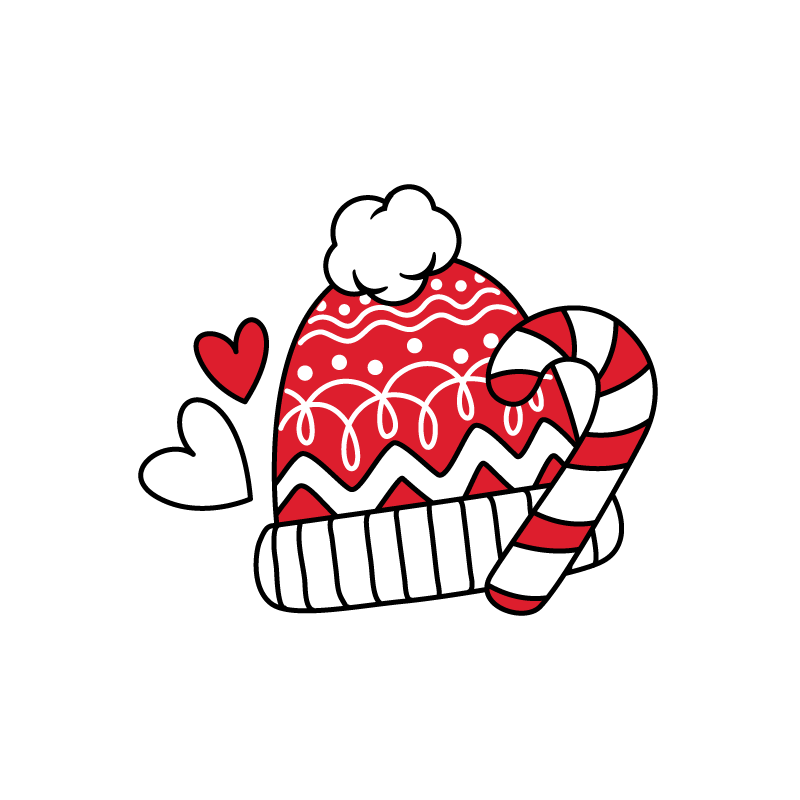 Santa Red and White Decorative Hat