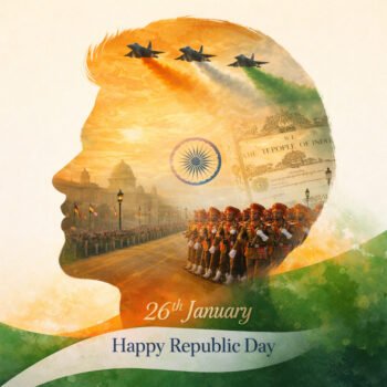 Double Exposure Republic Day Art – 26 January Tribute Image