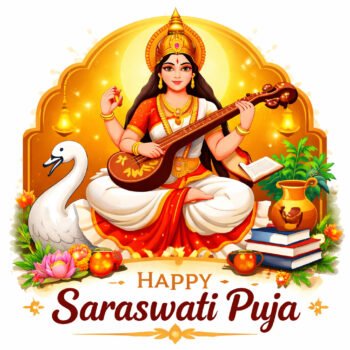 basant panchami saraswati puja festive image