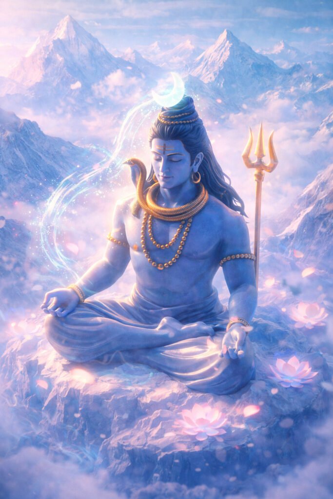 3D Isometric Lord Shiva on Mount Kailash – Divine Hindu Art-grapikx