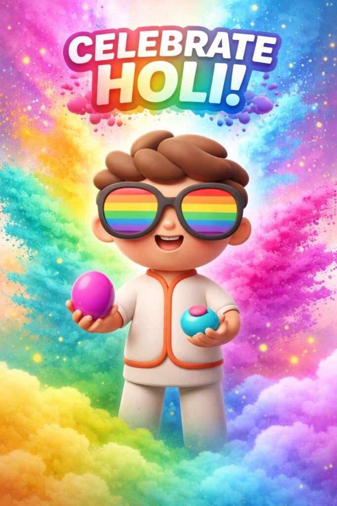 Colorful Holi Festival Art Image