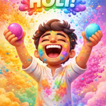 Festive Holi Colors Artistic Image