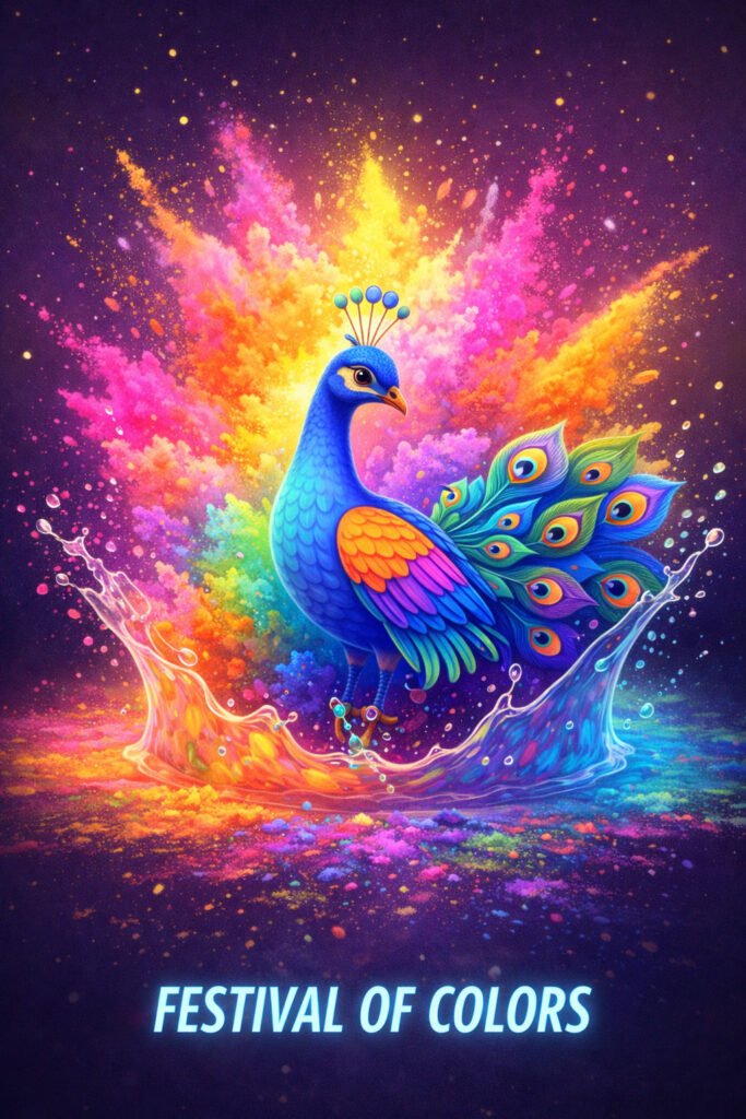 Holi Celebration Creative Color Art