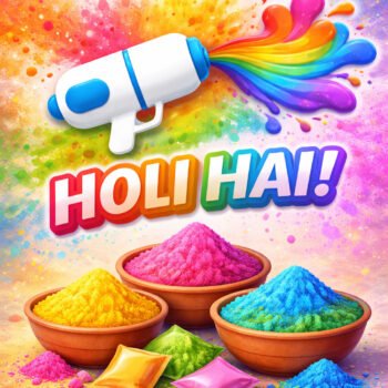 Holi Festival Bright Color Art Design