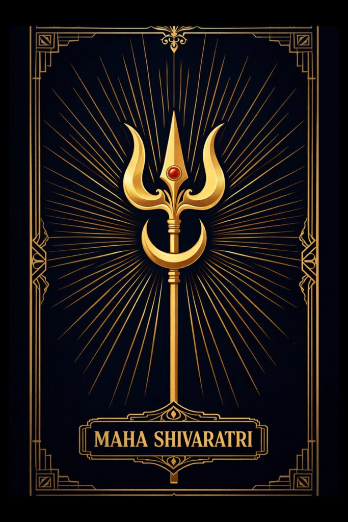 Maha Shivaratri Special Shiva Trishul Design-grapikx