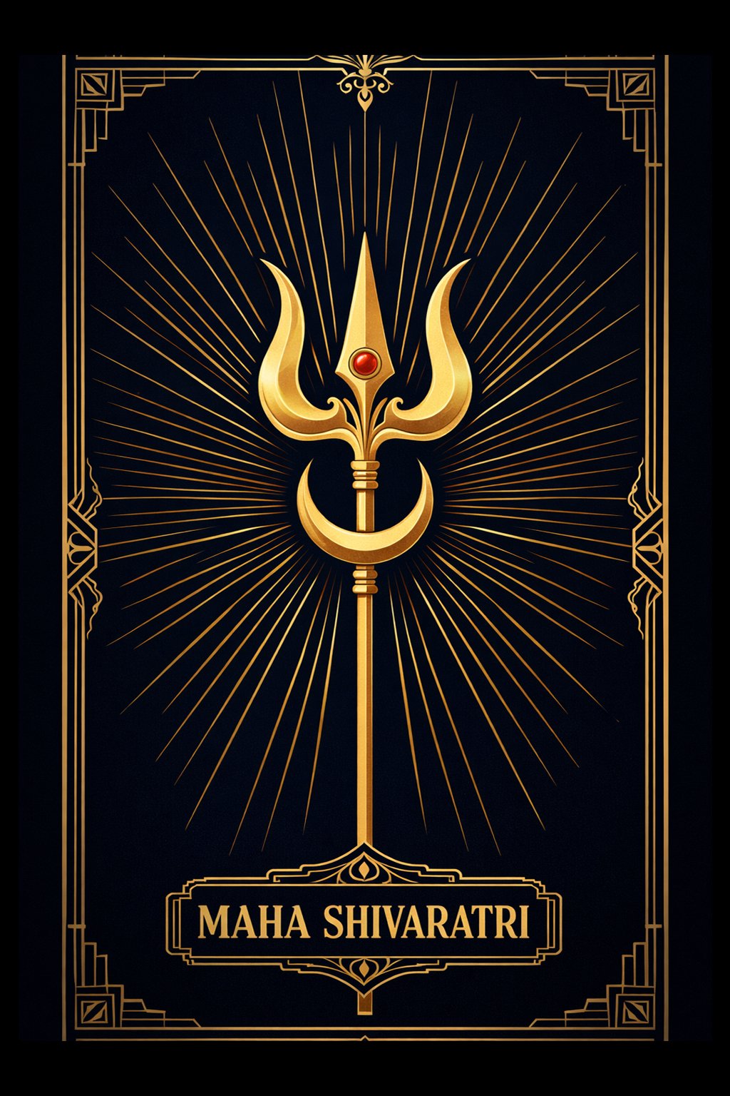 Maha Shivaratri Special Shiva Trishul Design-grapikx