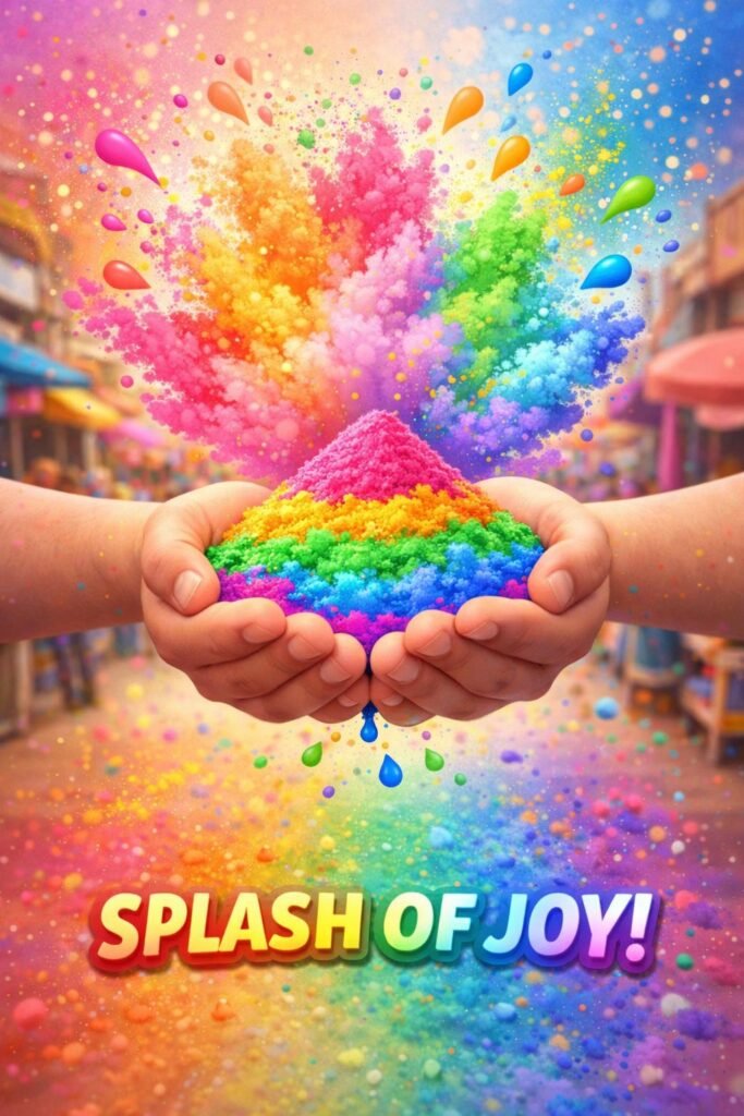 Modern Holi Color Splash Design