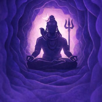 Paper Cut Style Lord Shiva Meditating – Spiritual Festival Artwork-grapikx