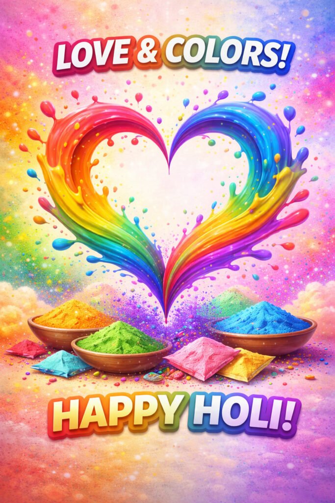Happy Holi Color Splash Artwork