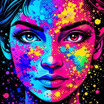 Holi Festival Colorful Face